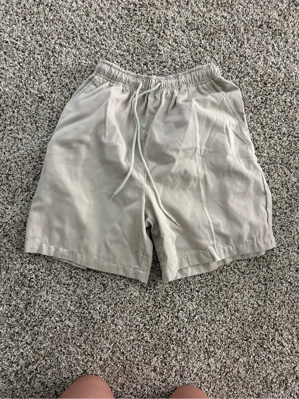 Basic Editions Women's Athletic Drawstring Shorts - Light Tan